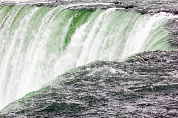 Modro Zelená Voda Padají Niagarských Vodopádů — Stock fotografie