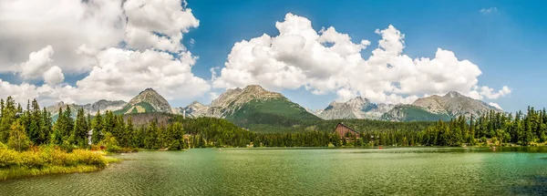 Panorama Strbske Pleso Altas Montanhas Tatras — Fotografia de Stock