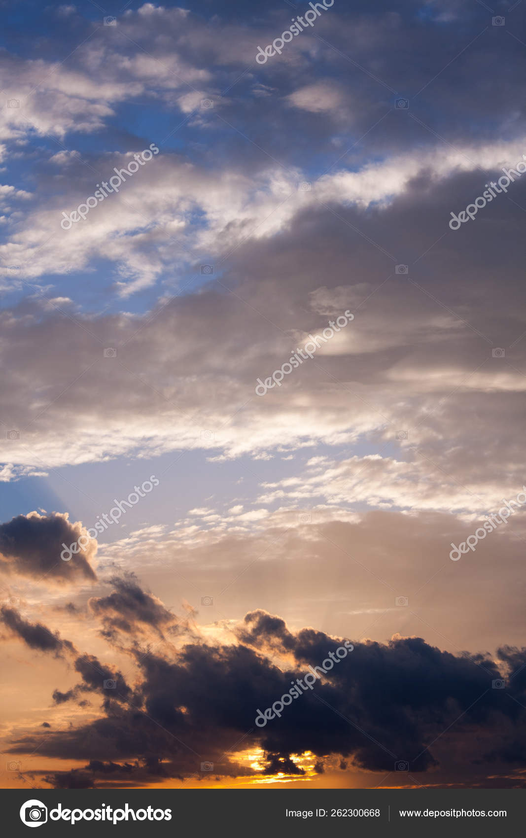 Evening Sky Mostly Clear Evening Sun Light — Stock Photo © YAYImages  #262300668, image size:1067x1700