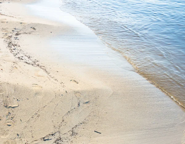 Вода Краю Піщаного Пляжу Майорка Балеарські Острови Іспанія Липні — стокове фото