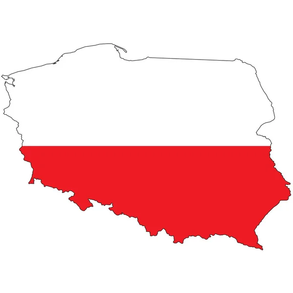 그것에 폴란드의 국기와 — 스톡 사진
