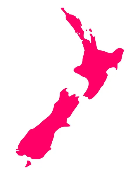 Karte Von Neuseeland — Stockfoto