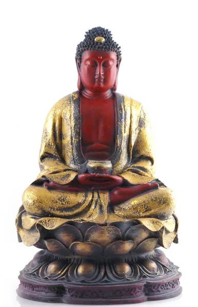 Buddha Statue Isoliert Auf Weißem Hintergrund — Stockfoto