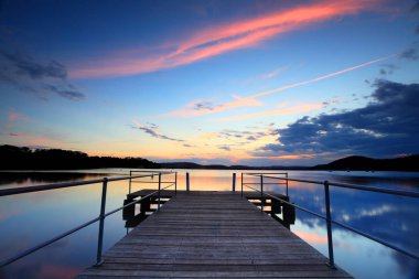 Spectacular sunset at Kincumber on the Kincumber Broadwater, Central Coast Australia. clipart