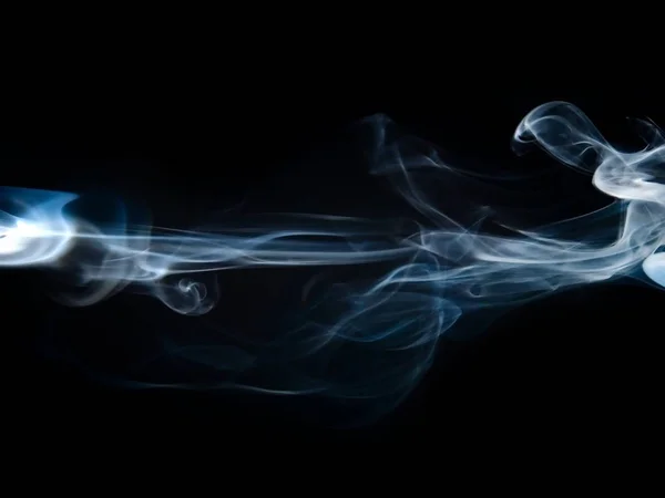 White Smoke Black Background — Stock Photo, Image