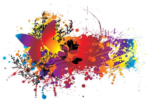 Colorido Tinta Splat Fondo Natural Con Espacio Para Añadir Copia — Foto de Stock