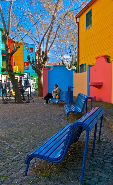 Vista Calle Caminito Barrio Boca Buenos Aires Argentina Este Destino — Foto de Stock