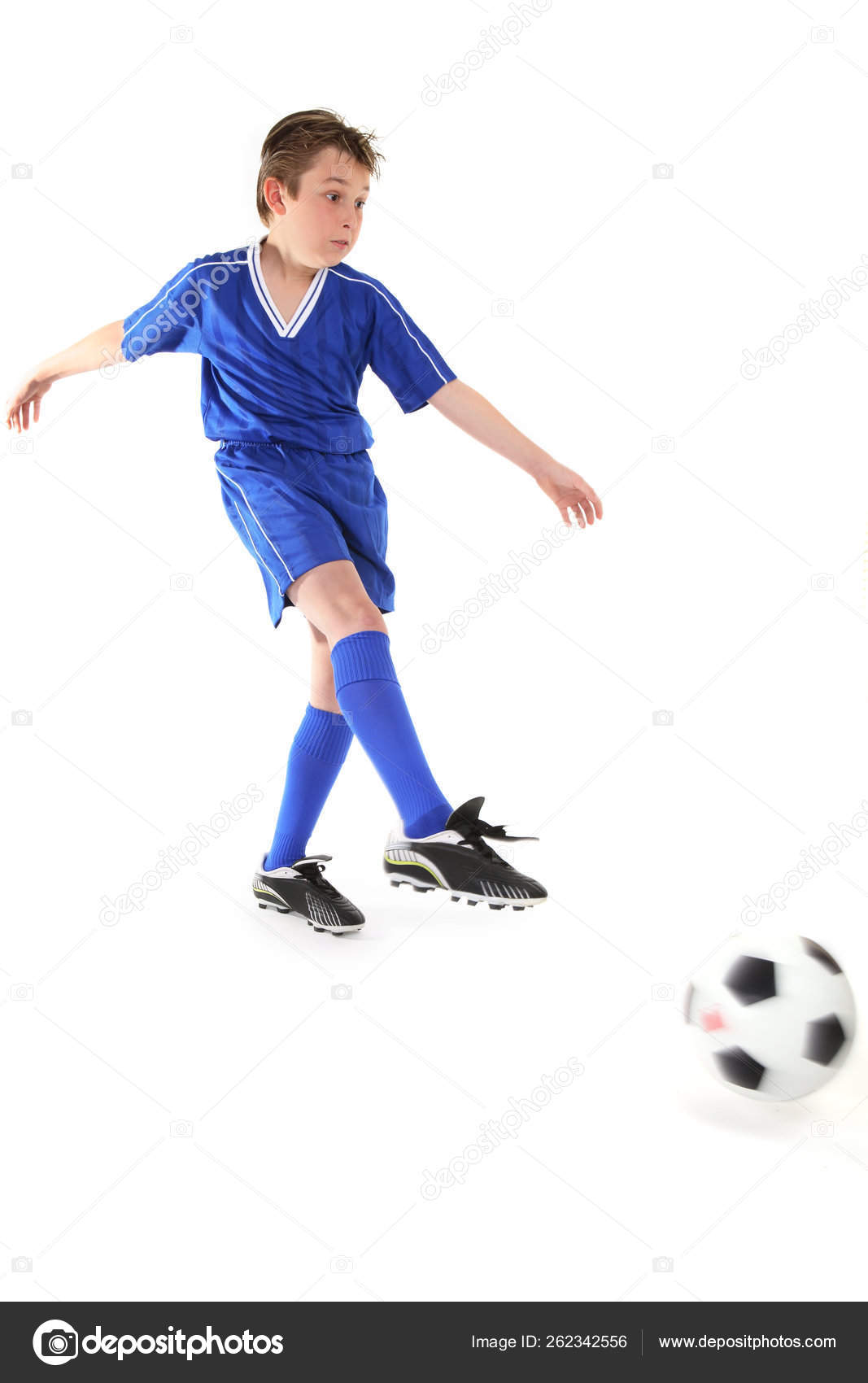 Boy Kicks Soccer Ball Motion Ball Kicking Leg Stock Photo Image By C Yayimages Boy Kicks Soccer Ball Motion Ball Kicking Leg Stock Photo Image By C Yayimages