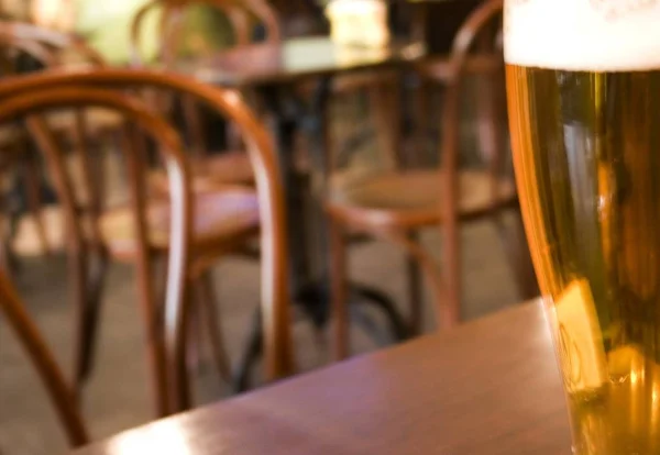 Ein Glas Bier Café — Stockfoto