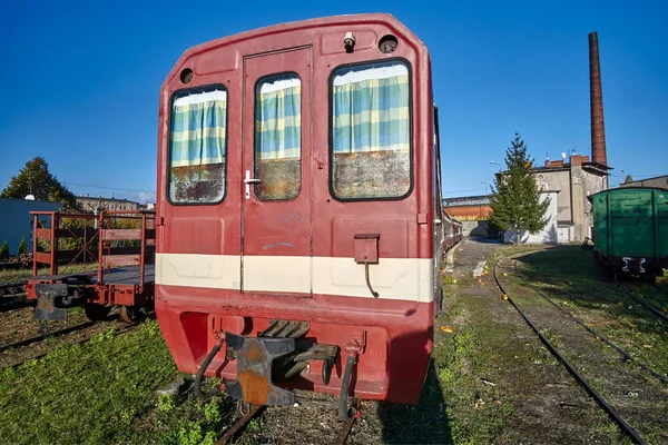 Coach Narrow Gauge Railway Station Gniezno — Stock Photo, Image