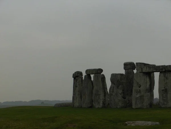 Stonehenge Dia Inverno Cinza — Fotografia de Stock