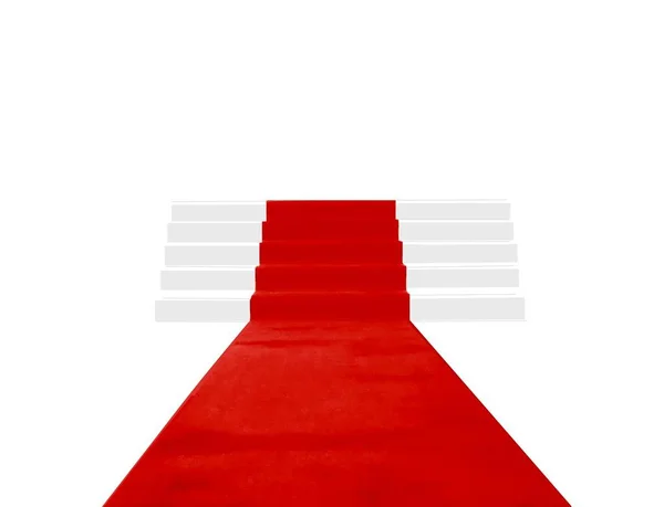 Red Carpet Isolated White Background — Stock Photo, Image