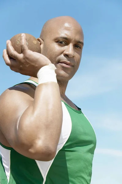 Man Voorbereiden Toss Schot Put — Stockfoto