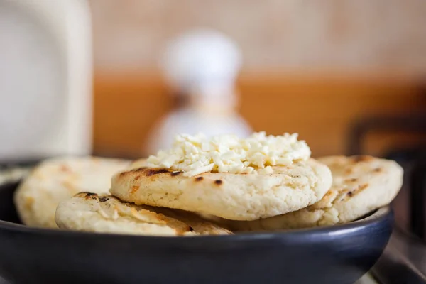 Traditional Colombian White Corn Arepa Cheese — Stock Photo, Image