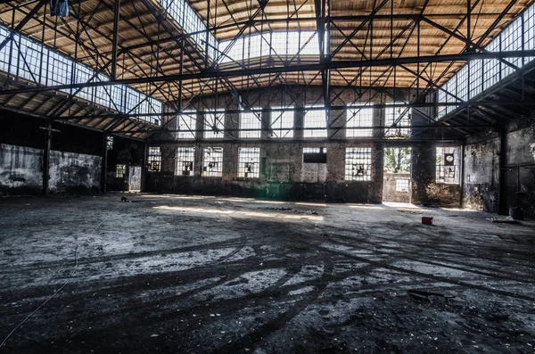 Gran Salón Fábrica Abandonada — Foto de Stock