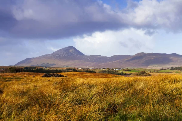 Croagh Patrick Qui Surplombe Clew Bay Dans Comté Mayo Est — Photo