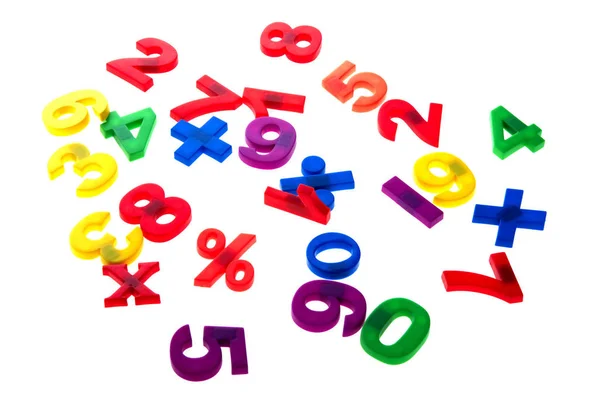 Object White Toy Plastic Numbers — Stock Photo, Image
