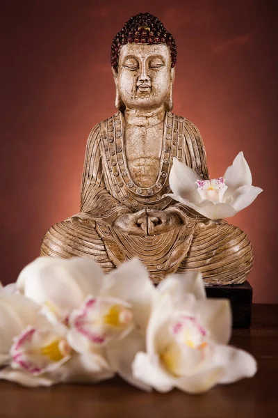 Статуя Дзен Будди Яскраві Кольори Природний Тон — стокове фото
