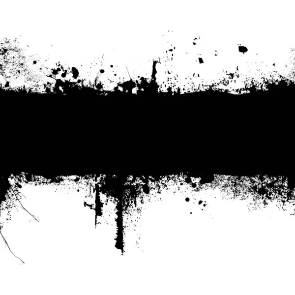 独自のテキストを追加する余地のあるインクの黒いバナー — ストック写真