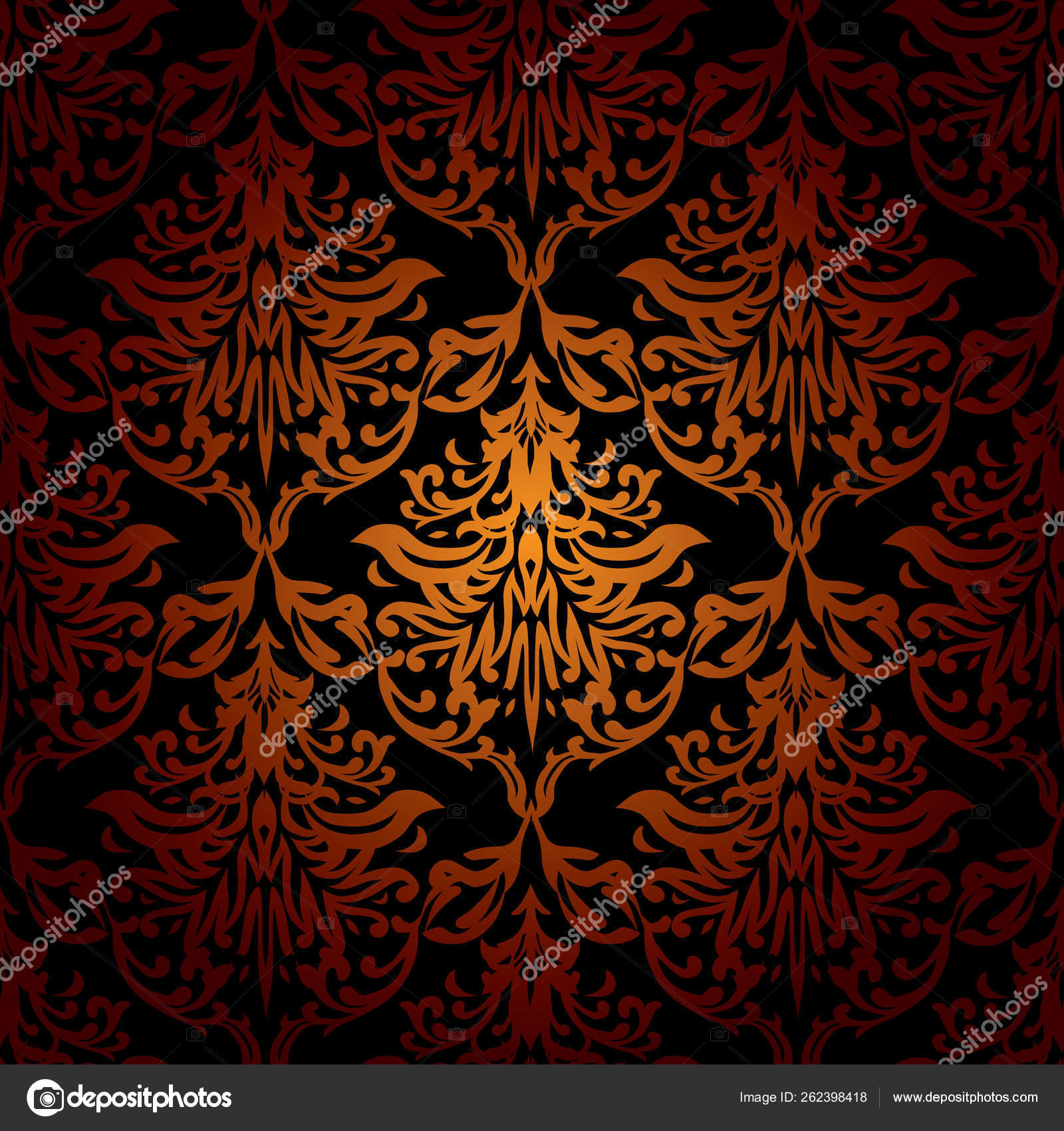 赤オレンジと黒シームレスな繰り返しの壁紙デザイン ストック写真 C Yayimages