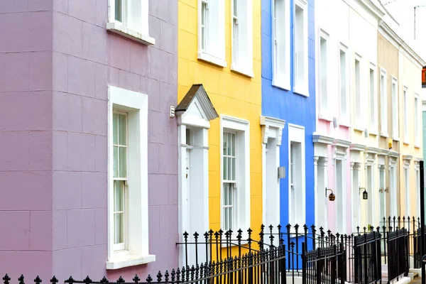 Notting Hill London England Alte Vorstadt Und Antike Lilila Wandtür — Stockfoto