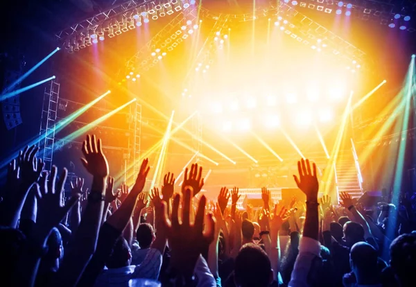 Photo Young People Having Fun Rock Concert Active Lifestyle Fans — Stock Photo, Image