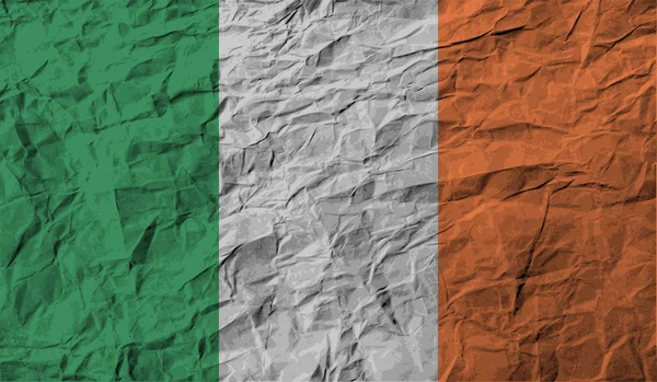 Bandera Irlanda Con Textura Antigua Ilustración — Foto de Stock