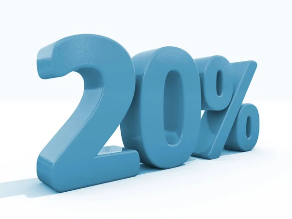Percentage Rate Icon White Background Discount Illustration — Stock Photo, Image