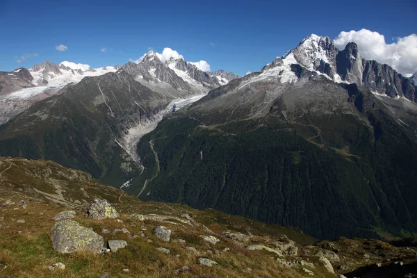 Los Alpes Del Lago Blanco Cerca Chamonix Mont Blanc — Foto de Stock