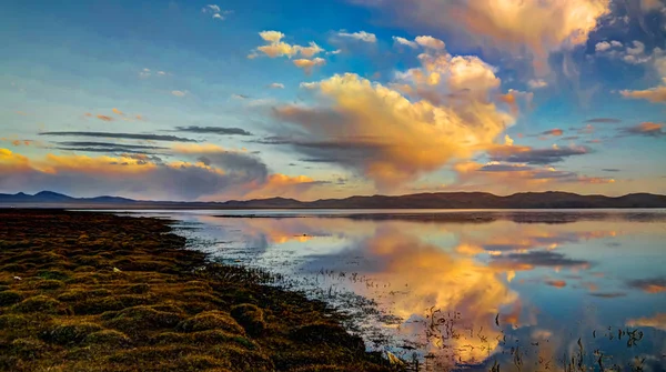 Panorama Song Kul Lake Dawn Kyrgyzstan — Stock Photo, Image