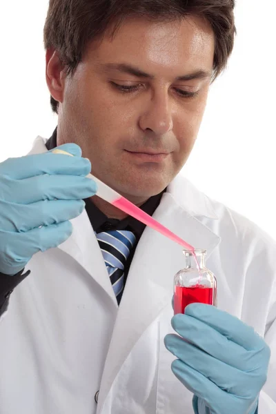 Hombre Profesional Trabajo Ciencias Médicas Investigación Clínica Farmacéutica Otros Trabajos — Foto de Stock