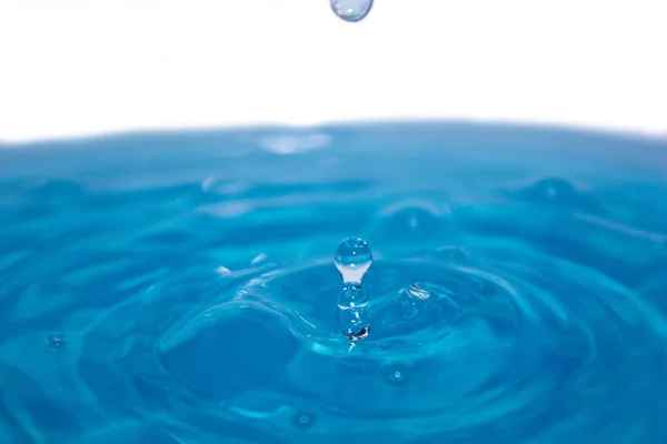 Água Azul Gota Água Água Limpa Ondas Água Ondulações Gotejamento — Fotografia de Stock