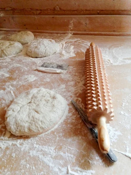 Bread dough for baking traditional Swedish thin unleavened bread