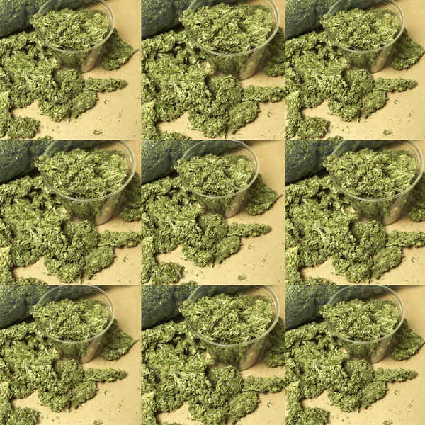 Ogräs Medicinsk Marijuana Grunge Detalj Och Bakgrund — Stockfoto