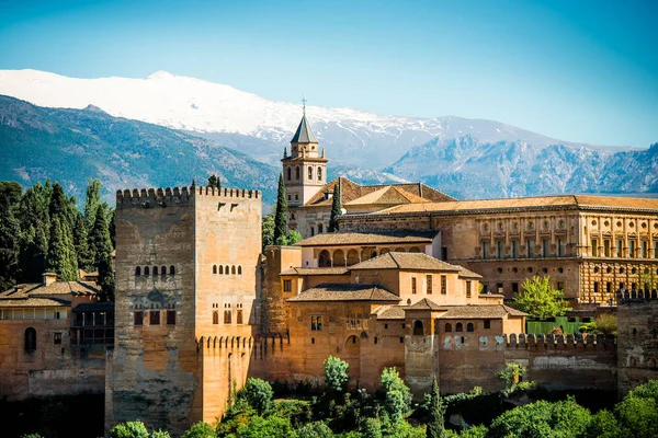 Vista Famosa Alhambra Granada Espanha — Fotografia de Stock