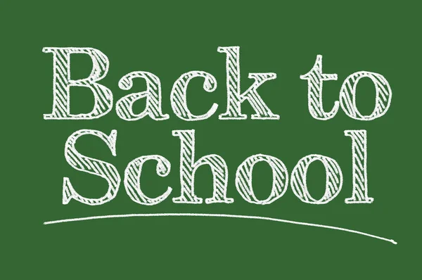 Back School Illustrated Chalk Board — Stok Foto