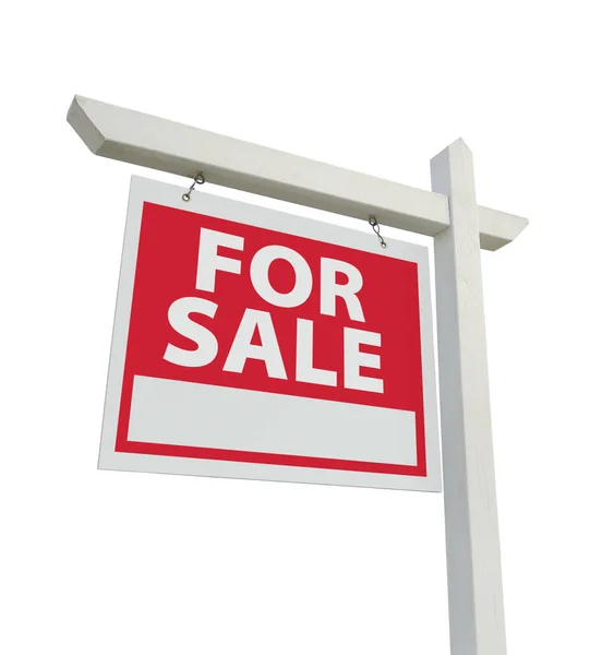 Zum Verkauf Immobilienschild Isoliert Auf Weißem Hintergrund — Stockfoto
