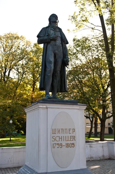 Monument German Poet Schiller Kaliningrad Russia — Stock Photo, Image
