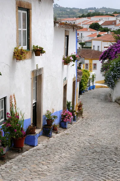 Pequeño Pueblo Obidos Portugal — Foto de Stock