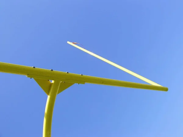 Field goal posts in the end zone