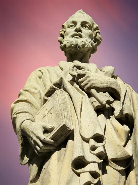 Крупним Планом Знімок Скульптури Святого Петра — стокове фото