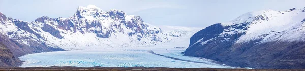 Park Narodowy Skaftafell Lodowca Islandia Panorama — Zdjęcie stockowe