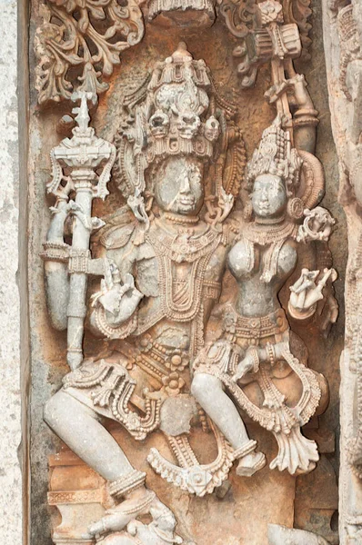 Uma Seção Mundialmente Famosa Arquitetura Hoysala Índia — Fotografia de Stock