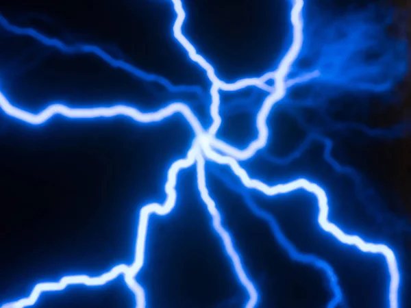 Picture Random Glowing Blue Electric Currents Traces — Stock Photo, Image