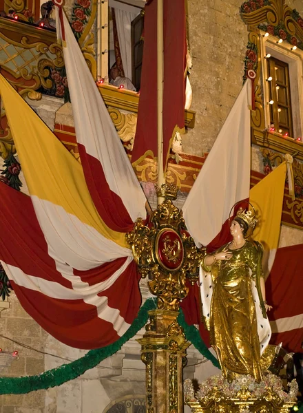 Local Village Festa Town Zurrieq Malta Celebrating Patron Saint Catherine — Stock Photo, Image