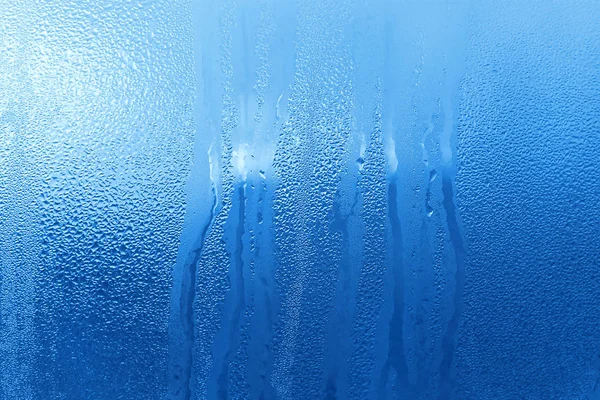 Naturligt Vattendroppar Och Solljus Fönsterglas — Stockfoto