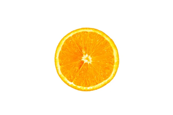 白色背景上的成熟橙 — 图库照片