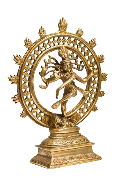 Estatua Del Dios Hindú Indio Shiva Nataraja Señor Danza Aislado —  Fotos de Stock