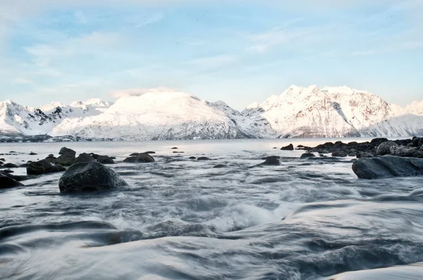 Latar Belakang Fjord Yang Indah Ditangkap Norwegia — Stok Foto