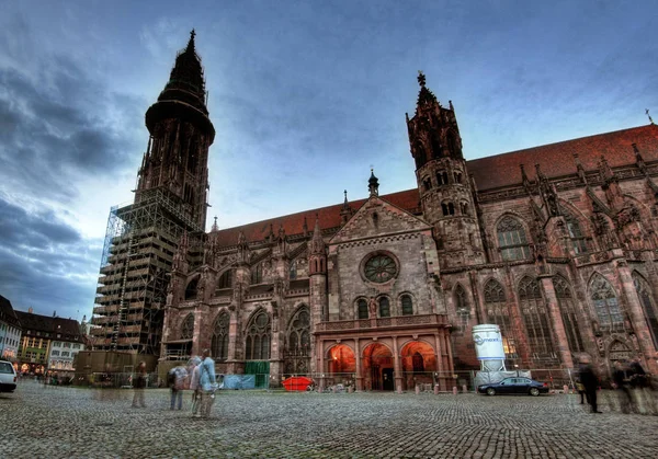 Freiburg Kościół Dzień Czas — Zdjęcie stockowe